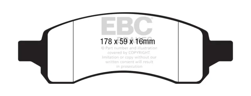 Ebc Greenstuff Front Brake Pads For 2008 And Later Chevrolet Traverse 3.6L V6 2
