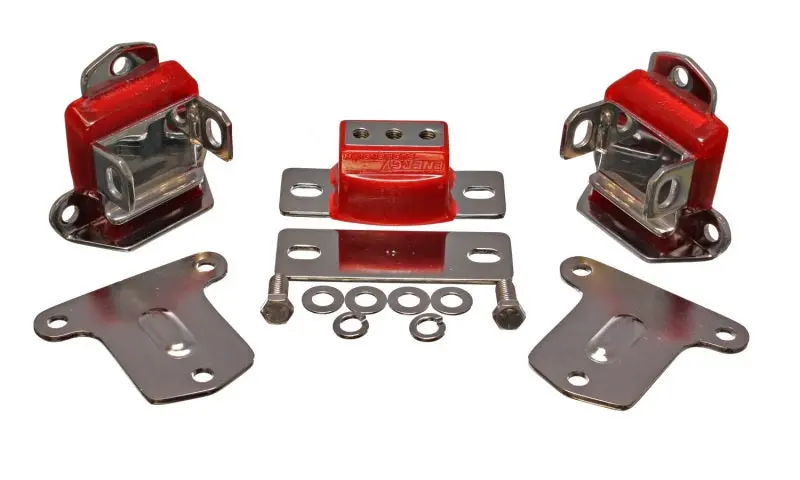 Energy Suspension 67-72 Chevrolet Camaro Red Motor And Transmision Mounts; Chrome Finish 1