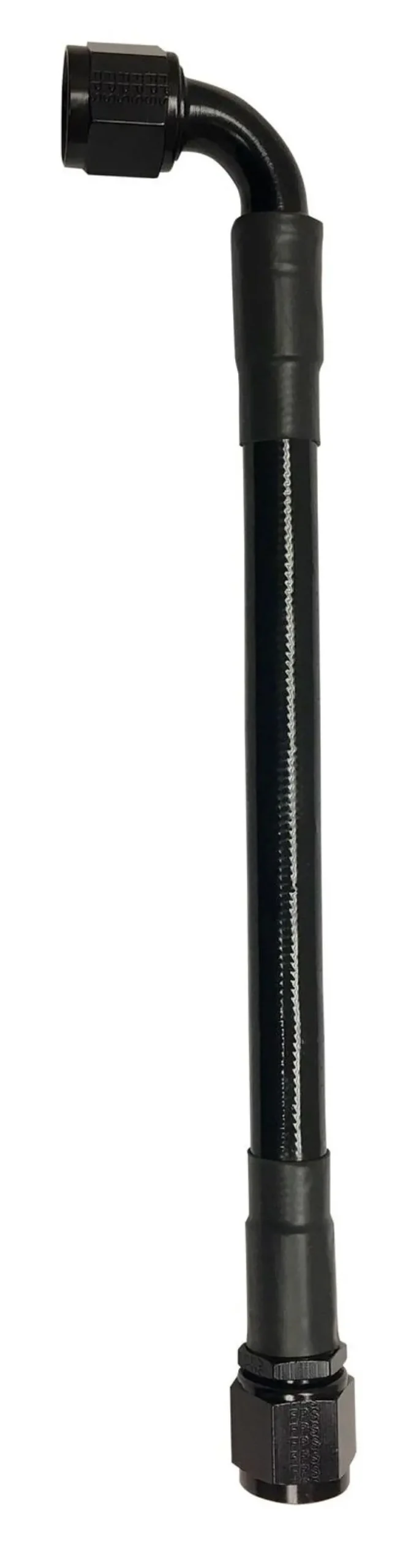 Fragola -6An Ptfe Braided Hose Assembly – Straight-To-90° Elbow, 36-Inch Length, Black Finish 1