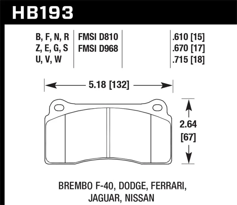 Hawk Hp Plus Street Brake Pads – Rear Axle – Nissan Gt-R (2009–2011) 1