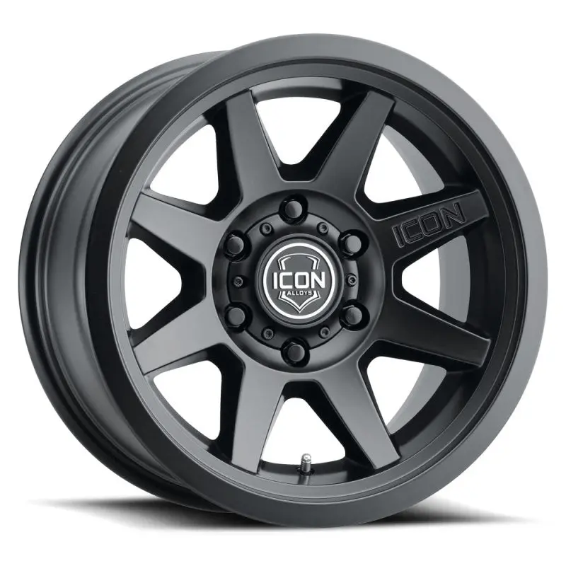 Icon Rebound 17X8.5 Satin Black Alloy Wheel – 6X5.5", Zero Offset, 4.75" Backspace, 106.1Mm Hub Bore 1