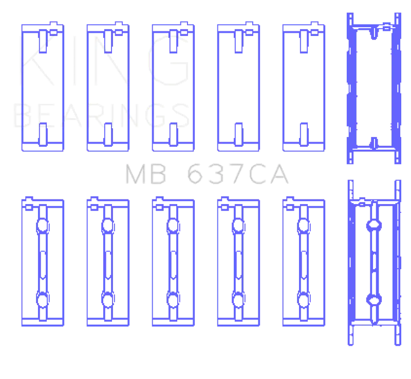 King Bmw S85B50A Main Bearing Set – Standard Size (.50Mm Over) 1