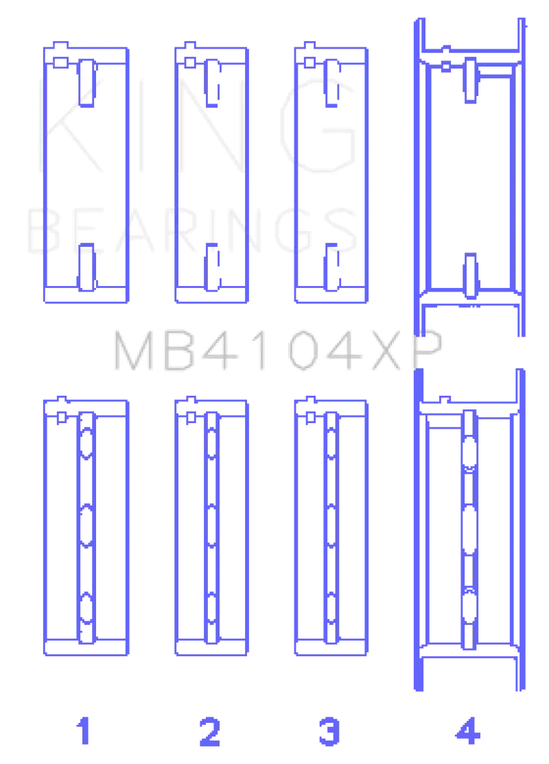 King Performance Main Bearing Set For Nissan Vg30De/Vg30Dett Engines – Stdx Size 1