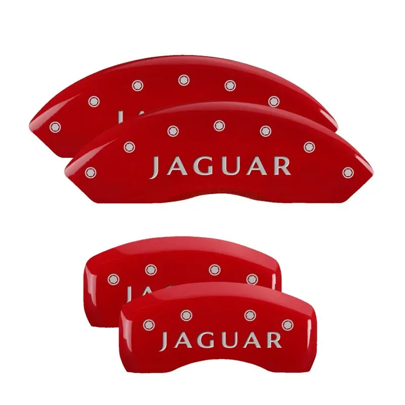 Mgp Engraved Red Caliper Covers For Acura – Front And Rear Set With Silver Accent 2