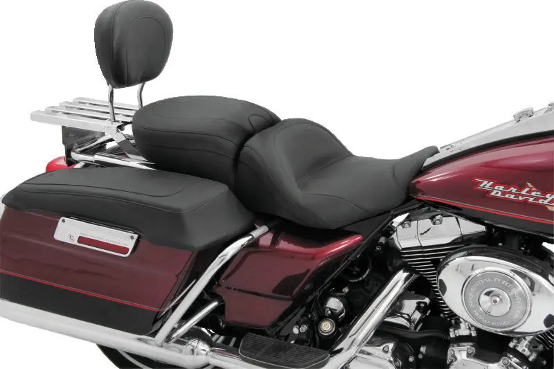 Mustang 97-07 Harley Rd King,06-07 Str Glide,00-05 Eagle Lowdown Touring 1Pc Seat - Black 2
