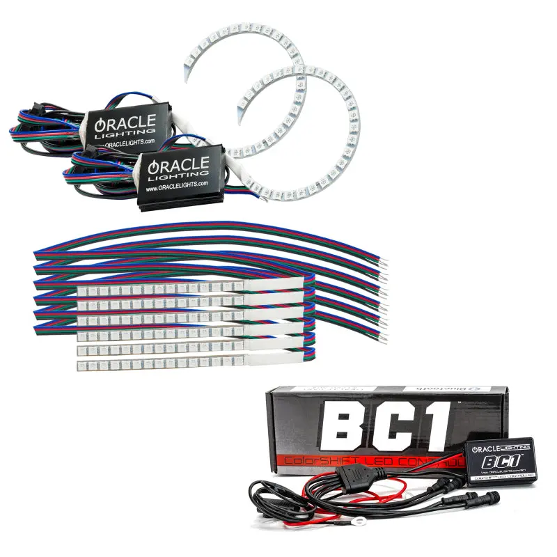 Oracle Colorshift Drl + Halo Upgrade Kit With Bc1 Controller For 2018–2021 Ford Mustang – Includes Warranty Coverage 1
