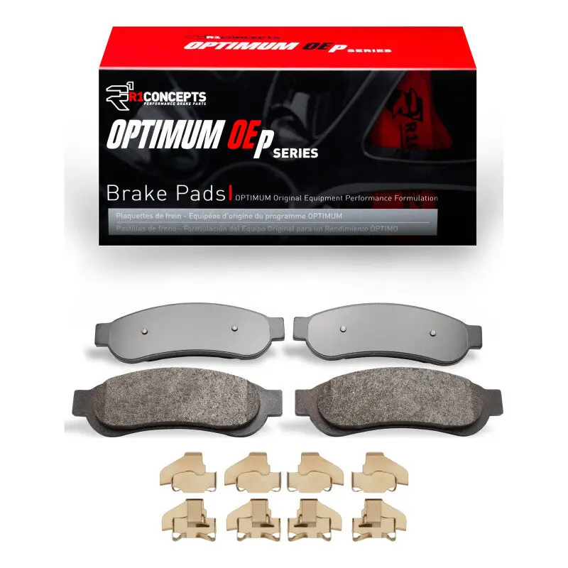 R1 Rear Brake Pad & Hardware Kit For 2010–2012 Ford F-450 Super Duty Optimum Oe Replacement 1