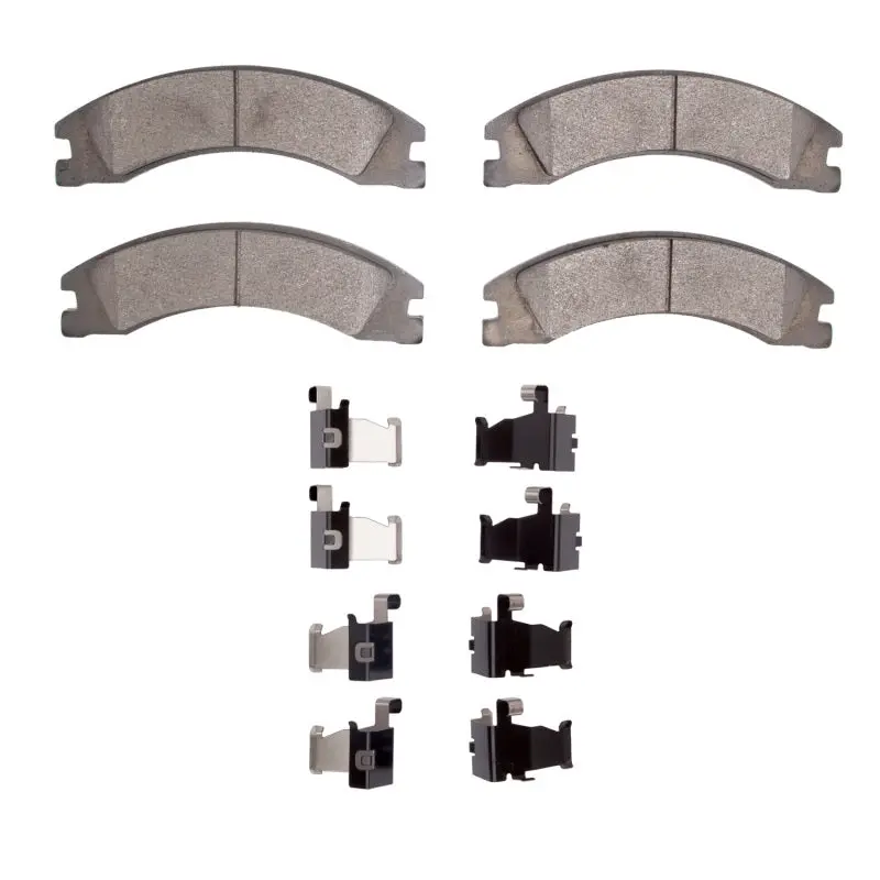 R1 Rear Semi-Metallic Brake Pad And Hardware Kit For 2008–2025 Ford E-450 Super Duty 1