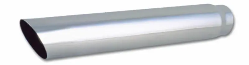 Vibrant 4-Inch Single-Wall Angled Stainless Steel Exhaust Tip – 2.5-Inch Inlet, 20-Inch Length For Trucks & Suvs 1