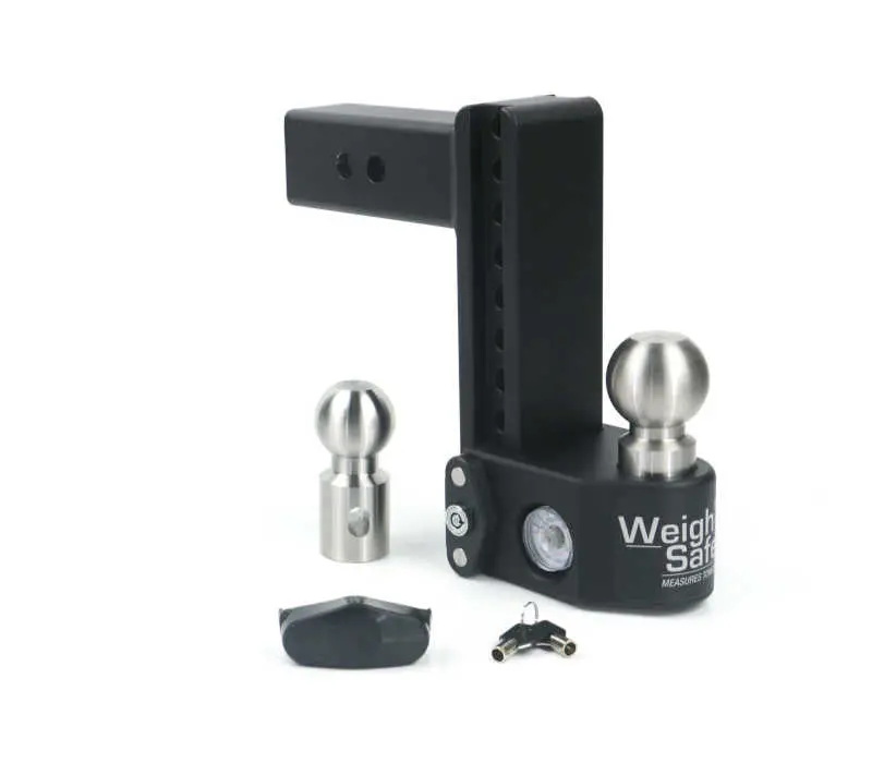Weigh Safe Adjustable Drop Hitch With Integrated Scale – 8" Drop, 2.5" Shank, 10,000-Lb Tow / 22,000-Lb Gtwr 1